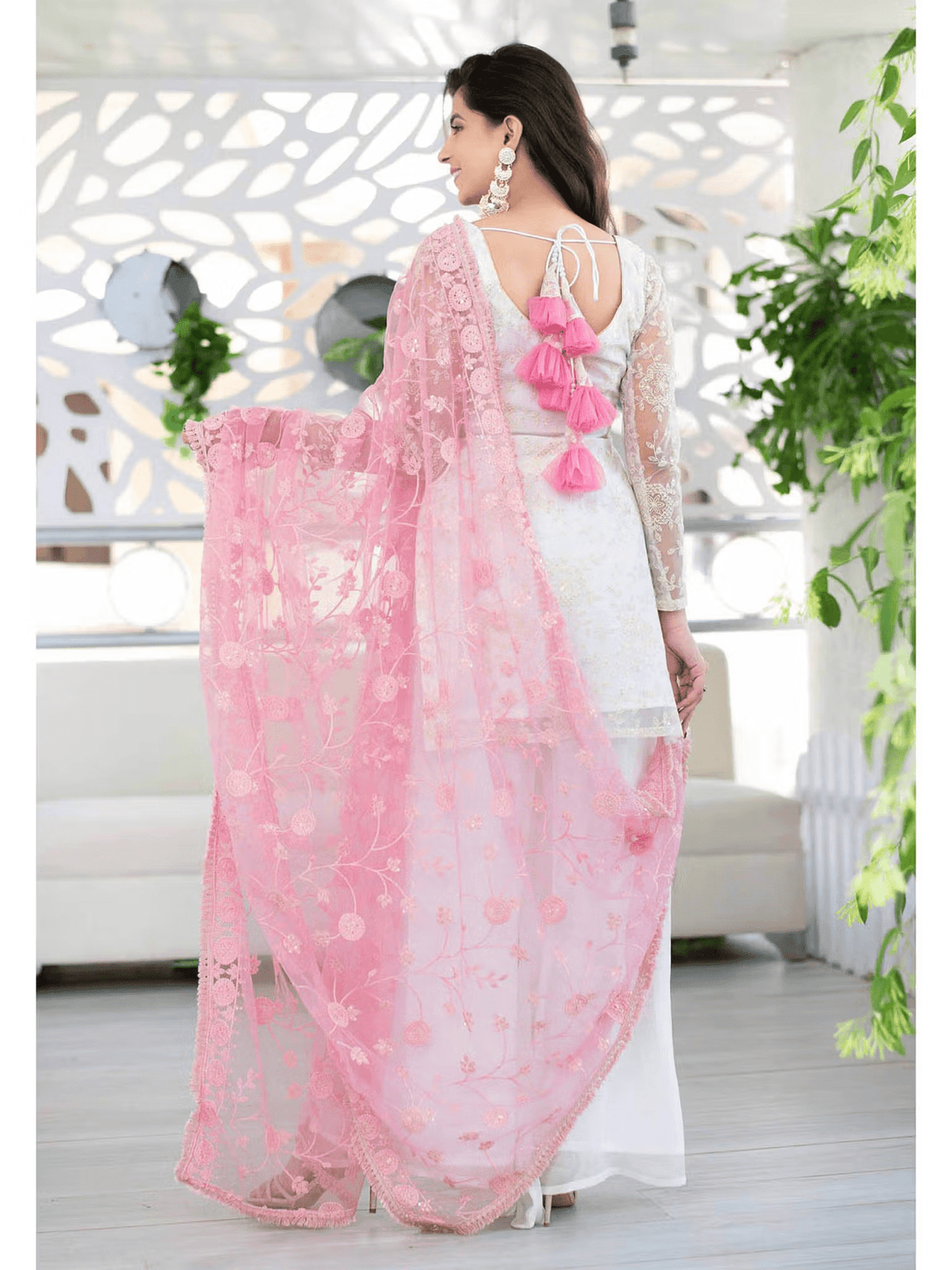 White Kurta Palazzo Set Canada: Elegant 3-Piece