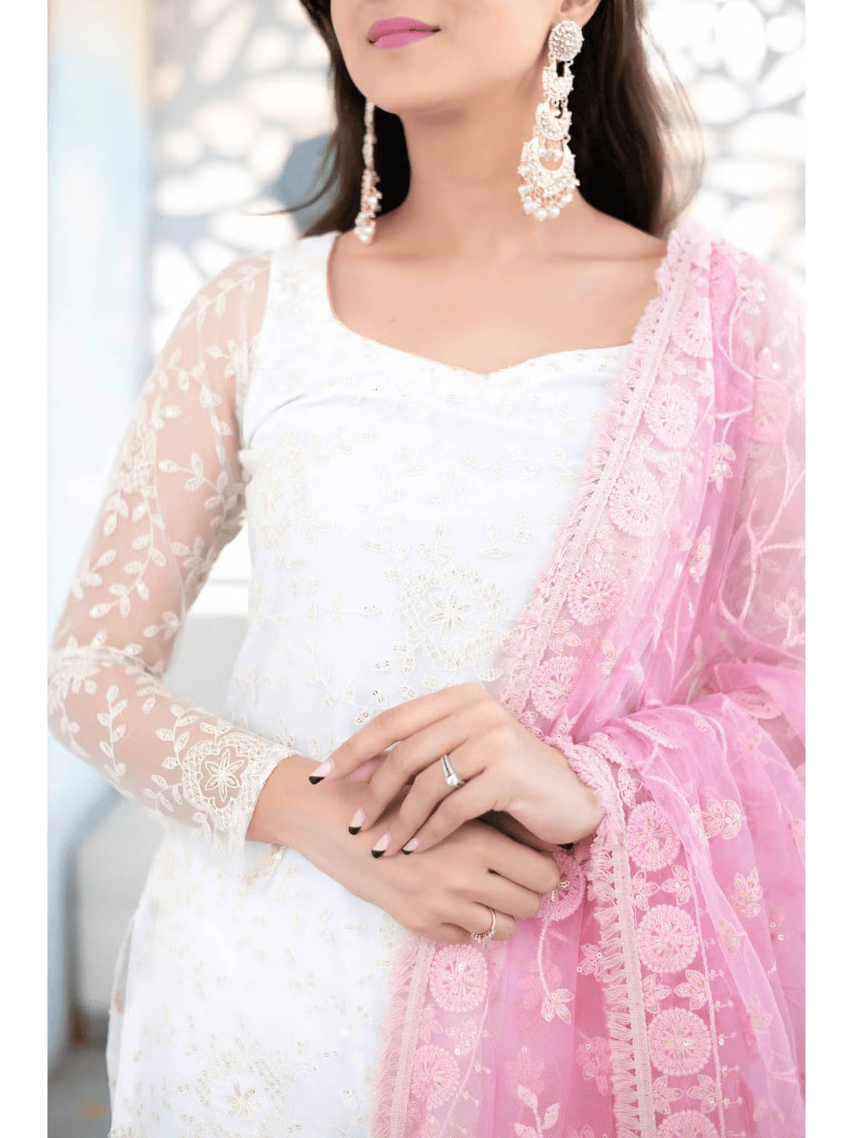 White Kurta Palazzo Set Canada: Elegant 3-Piece
