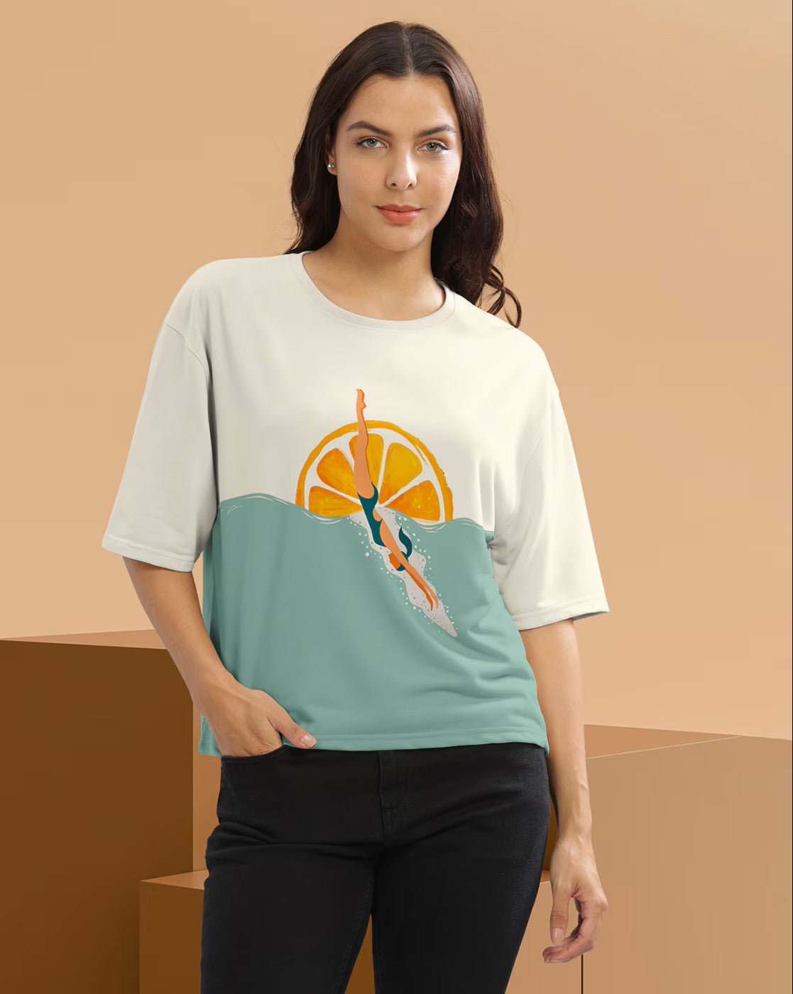 Women's Graphic Crop T-Shirt - Trendy & Stylish