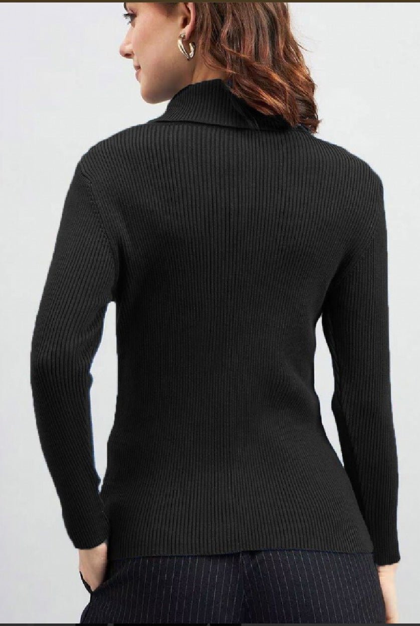 Women's High Neck Slim Fit T-Shirts - Trendy Style