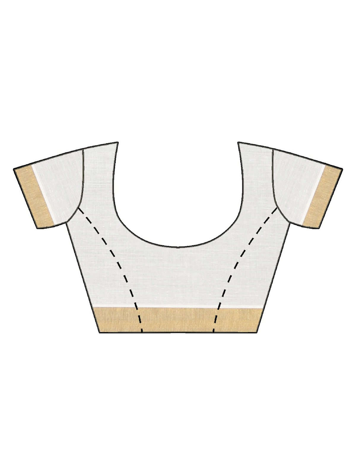 White saree blouse with golden borders for yellow saree for parties Canada by aromie