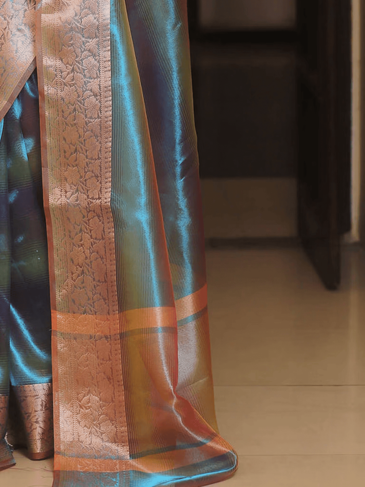 Zari Work Designer Saree – With Unstitched Blouse | Dry Clean Only - aromie